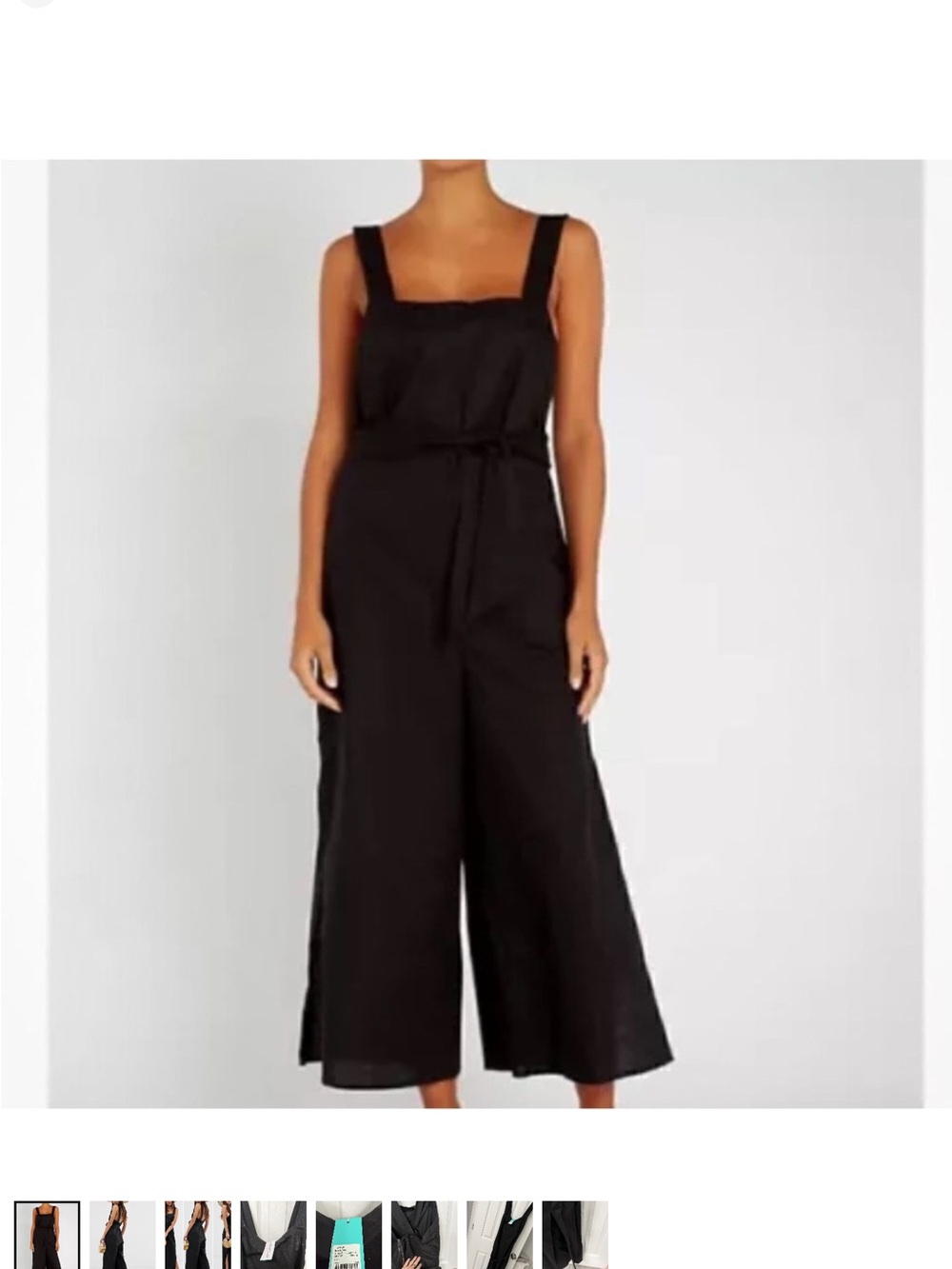 Seafolly Black Wide-Leg Tie-Waist Jumpsuit